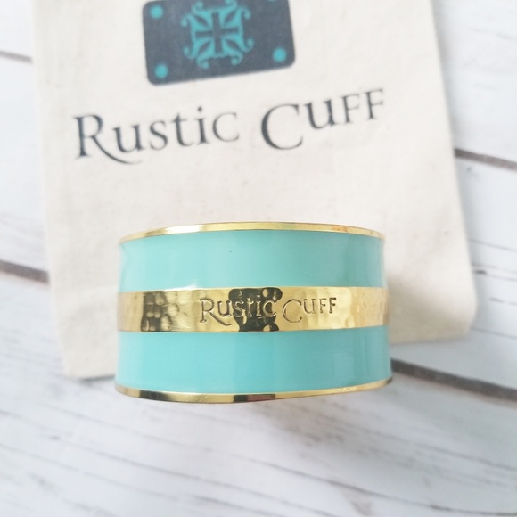 Rustic Cuff Jewelry - Rustic Cuff Blue Bangle Bracelet With Dustbag